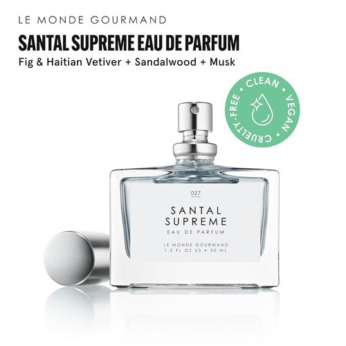 Le Monde Gourmand Santal Suprême Eau de Parfum Spray - Vegan Woody Scent with Sandalwood & Fig | 1 fl oz (30 ml)