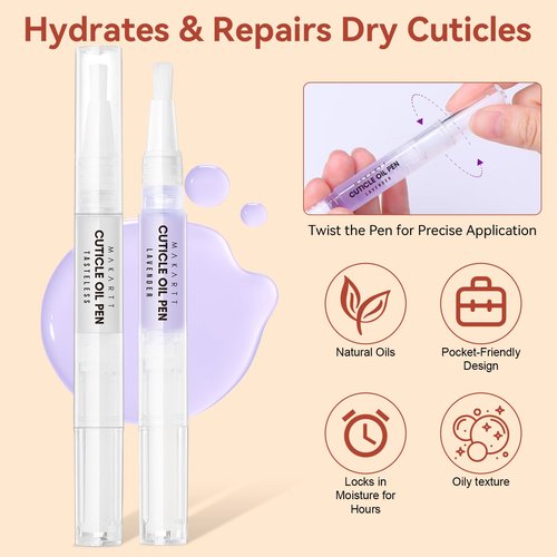 Makartt Cuticle Remover Kit - Nail Care Kit with Cuticle Oil Pen, Cuticle Trimmer, Nail File & 120ml Cuticle Remover Liquid, Nail Manicure Kit for Cuticle Softener & Moisturize