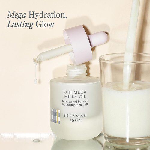 Beekman 1802 Goat Milk Glow Routine - Oh! Mega Milky Facial Oil & Bloom Cream Moisturizer Set