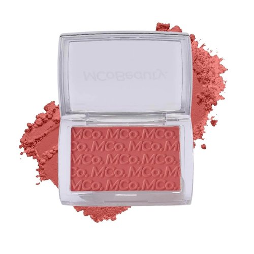 MCoBeauty Glow Up Blush Powder - Blush Red - Color Activated Soft Matte Formula for Cheeks | Blendable & Long-Lasting Vegan Makeup