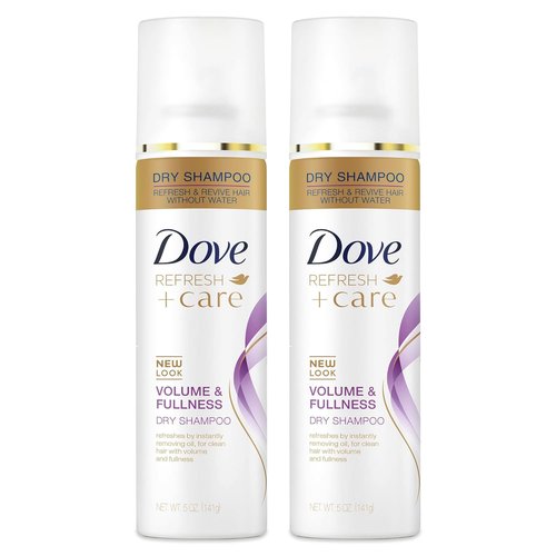 Dove Dry Shampoo Spray - Volume & Fullness | Absorbs Oil for Fresh Hair - 5 oz (2-Pack)