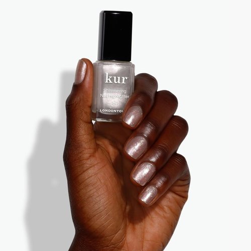 LONDONTOWN Shimmer Nail Highlighter - Iridescent Finish Nail Polish Treatment, Vegan & Cruelty-Free | Soft Shimmery White - 0.40 fl oz