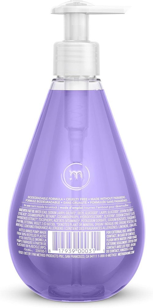 Method Gel Hand Wash - French Lavender Scent | 12 Fl Oz (Pack of 3)
