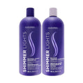 Clairol Professional Shimmer Lights Purple Shampoo & Conditioner - Neutralizes Brass & Yellow Tones | For Blonde, Silver, Gray & Highlighted Hair
