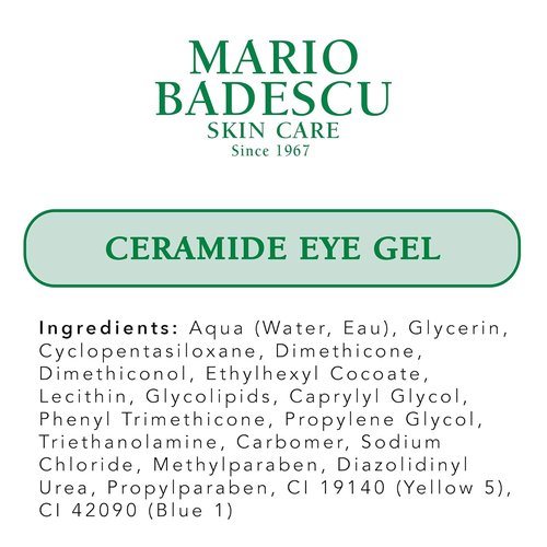Mario Badescu Ceramide Eye Gel - Oil-Free Formula That Tightens & Smoothes | 0.5 Ounce