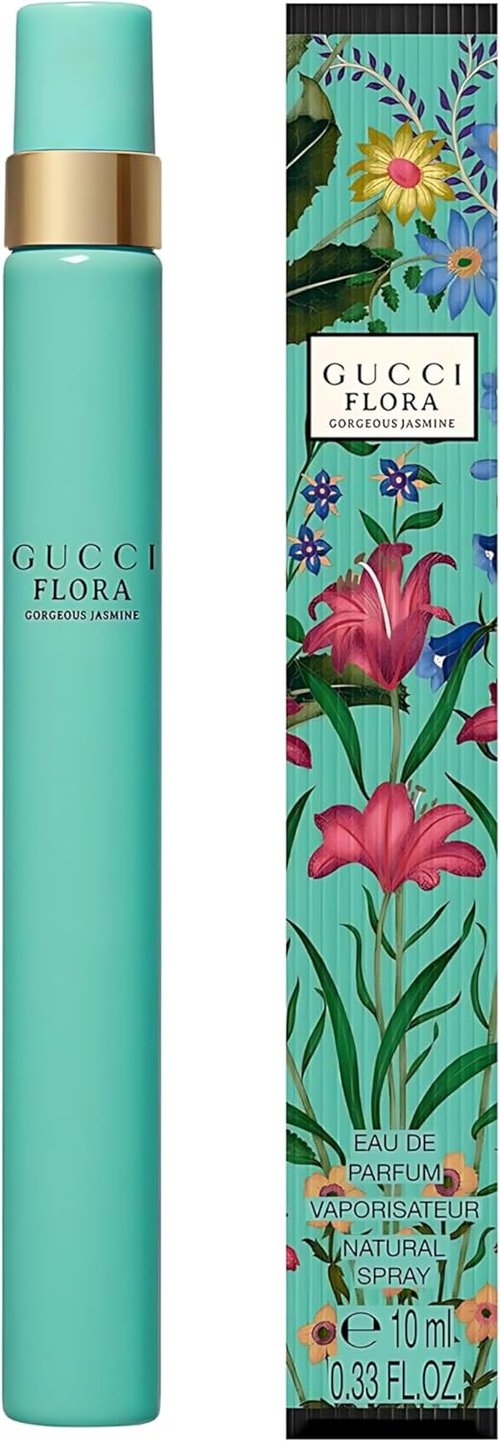 Gucci Flora Gorgeous Jasmine Eau de Parfum Spray for Women - 0.33 oz | Elegant Floral Fragrance