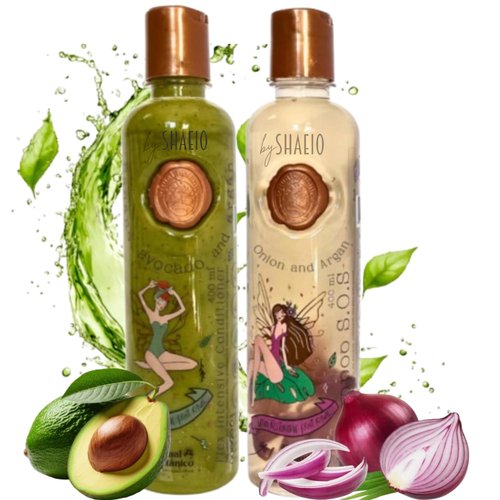 RITUALBOTANICO | S.O.S. Growth Accelerator Kit - Onion & Argan Shampoo + Intensive PLEX Treatment with Banana & Avocado - 100% Colombian