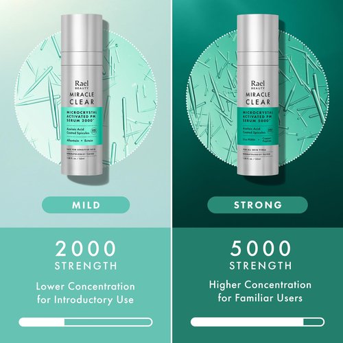 Rael Microcrystal Serum, Miracle Clear PM 5000 – Azelaic Acid and Cica PDRN Serum for Face, Pore Minimizer, Hydration, Korean Skin Care (1.08 fl oz)