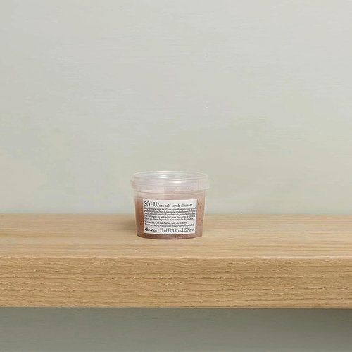 Davines SOLU Sea Salt Scrub Cleanser - Gently Removes Residues for Normal to Heavily-Styled Hair | Travel Size 2.54 Fl Oz