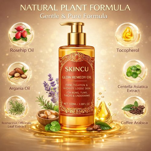 SKINCU Glow Remedy Oil - Nourishing Body Oil for Firm Skin | 100ml (3.38 fl oz)