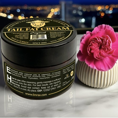 LIMRAX Tail Fat Cream – Grass Fed Beef Tail Tallow Face Moisturizer for Dry & Sensitive Skin – Age-Defying Hydration with Hyaluronic Acid, B3 & B5, Botanical Extracts – Skin Barrier Support – Natural