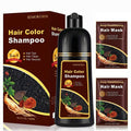 Chestnut Brown Hair Dye Shampoo by [Brand Name] - 3-in-1 Instant Color & Gray Coverage, 16.9 Fl Oz