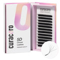 Curacoro 5D W-Shaped Clover Eyelashes Extension, 0.07 CC Curl, 10mm Length, Individual Eyelash Extensions, Easy Application & Long Lasting