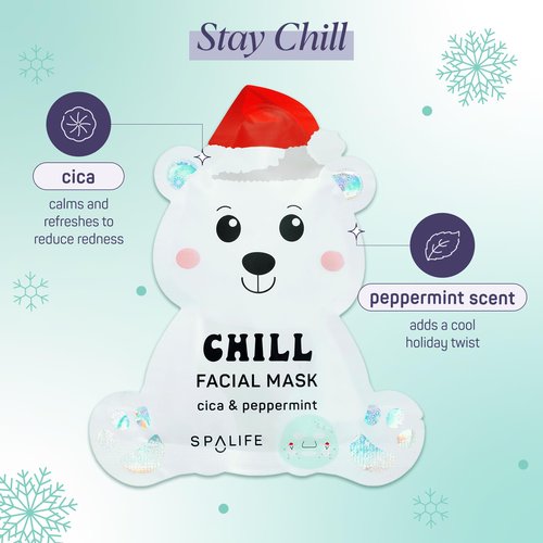 SpaLife Beauty Winter Wonder Animals Christmas Face Mask Bundle | Korean Facial Masks | Hydrating, Firming and Glowing Sheet Mask Set | Christmas Gifts for Women | 12 Pack