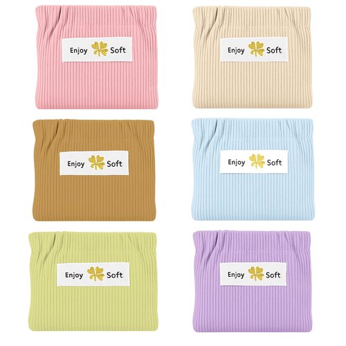 Exclaith 6 Pcs Hair Tie Organizer, Cute Mini Makeup Purse, Corduroy Elastic Portable Small Pouches for Purse, Travel Toiletry Purses, Corduroy Pouch for Coin Small Makeups