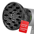 Herbishh Hair Dryer Diffuser - Universal Fit for Curly & Wavy Hair | Reduces Frizz & Adds Volume, Adjustable 3.5-8 cm (Black)