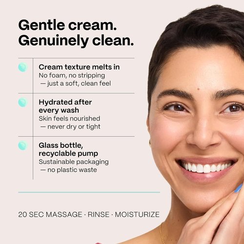 Mad Hippie Cream Cleanser - Gentle Formula with Hyaluronic Acid & Jojoba Oil, 4 Oz for Skin Barrier Protection