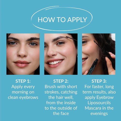 Talika Eyebrow Liposourcils Mascara - Eyebrow Enhancement Formula Brow Mascara - 2 in 1 Makeup & Eyelash Care Solution (Chestnut)