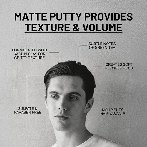 Fatboy Hair Perfect Putty - Kaolin Clay Styling Putty for Volume & Texture | Matte Finish, 2.6 Oz