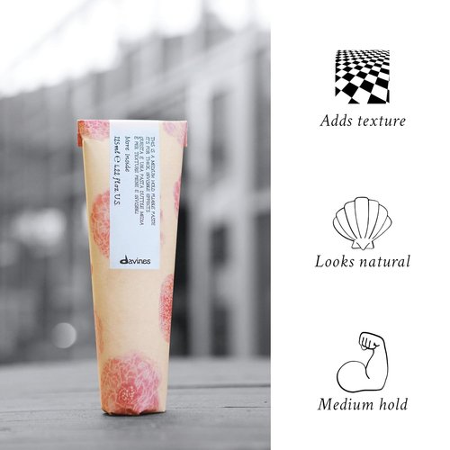 Davines Medium Hold Pliable Paste - Natural Texture & Control | 4.23 Fl Oz for Flexible Styling
