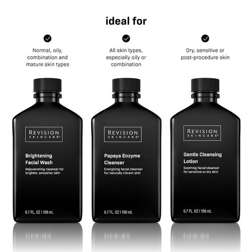 Revision Skincare Brightening Facial Wash - Exfoliating Cleanser with Vitamin C & E for Radiant Skin