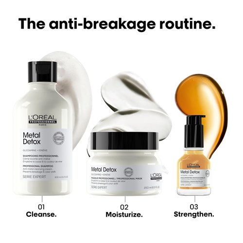 L'Oreal Professionnel Metal Detox Leave-In Oil - Detoxifies Hair, Prevents Damage & Enhances Shine