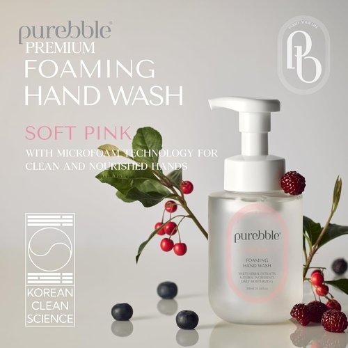 Regine Switzerland Soft Pink Foaming Hand Wash - Hydrating Berry Scent with Hyaluronic Acid | 2 Pack