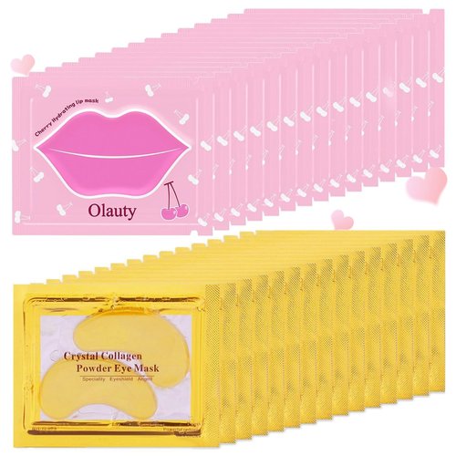 30 Pairs Lip Mask & Eye Mask,Under Eye Patches for Puffy Eyes,Moisturizing Lip Masks,Reducing Fine Lines,Anti Wrinkle Patches for Lip,Valentines Day Gifts,Party Favors,Bulk Gifts,Galentines Gifts