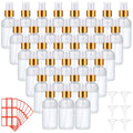 Fumete 36 Pcs Glass Spray Bottles 4oz Fine Mist Glass Spray Bottle Refillable Liquid Containers with 6 Labels 6 Funnel for Hair Travel Plants Cleaning Solutions Skin Care (Clear,Frosted)