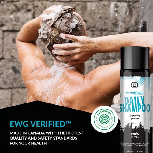 No Nonsense Daily Shampoo - Vegan, Biodegradable Formula for Hydration & Breakage Prevention | 16 oz