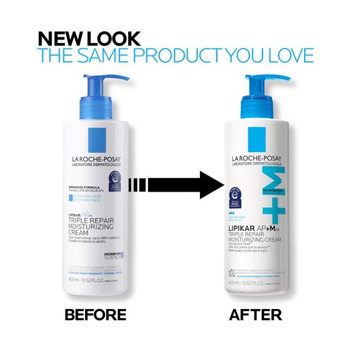 La Roche-Posay Lipikar AP+MAX Triple Repair Moisturizing Body Cream | Face & Body Lotion for Dry Skin with Shea Butter & Niacinamide | Gentle Moisturizer for Very Dry, Rough & Sensitive Skin, 400ml