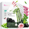 Liyawudo Centella hydrating face masks Set (9 Pack) – Hydrating Face Masks with Green Tea, Sakura & Charcoal | Moisturizing Facial Masks for Women | Sensitive & All Skin Types