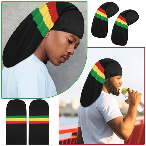 4 Pieces Unisex Dreadlock Cap Long Hair Dreads Head Wrap Sleeping Cap Hair Accessories Sleep Bonnet for Men Women(Colorful)