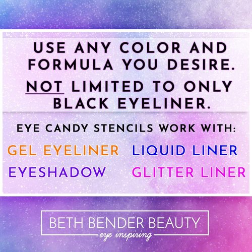Eyeliner Stencils | Cat Eyeliner Stencil & Winged Eyeliner Tool | Made in USA & Created by Celebrity Makeup Artist | Reusable and Flexible Eyeliner Tape & Eyeshadow Tape | 96 Stencils…
