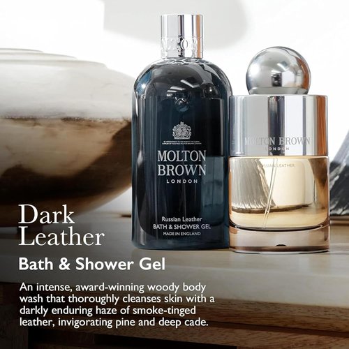 Molton Brown Dark Leather Body Wash - Luxurious Fragrance | 10 Fl. Oz.