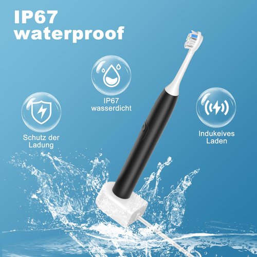 Charger Base Compatible with Philips Sonicare Electric Toothbrush 1100 7500 5100 5300 6100 4100 6500, Replacement Charger for HX6100 3000 6000 8000 9000 Series, Waterproof Travel Friendly Power Cord