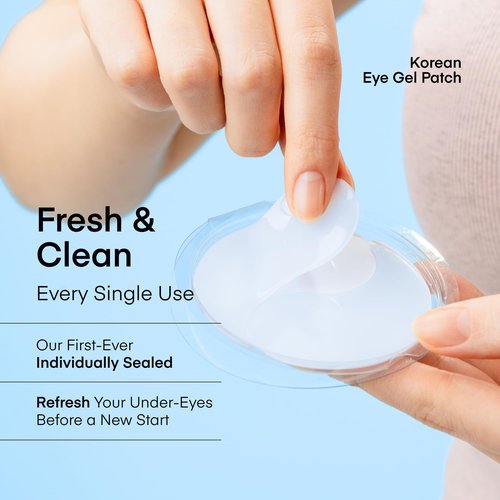 TEREZ & HONOR Caffeine Eye Patches - 6 Pairs Korean Hydrogel Under Eye Masks for Dark Circles, Puffiness, Bags - Undereye Brightening, Hydrating & Cooling, Travel & Gift Ready Skincare Eye Pads