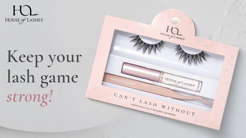 House of Can't Lash Without Set - Complete Lash Kit Includes Iconic Lite Faux Mink Lashes, Clear Lash Glue, and Precision Applicator - Effective For All Day Wear