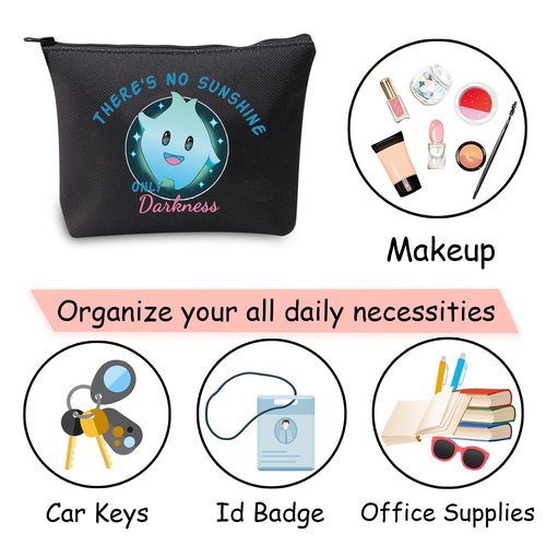 JXGZSO Luna Star Gift There's No Sunshine Only Darkness Cosmetic Bag Animation Movie Lover Gift Lumalee Blue Makeup Bag (There's No Sunshine Only Darkness Black)