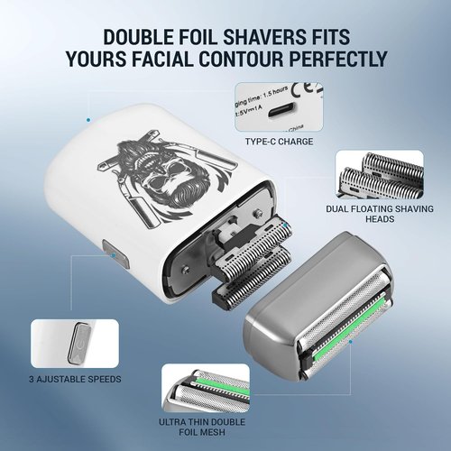 BESTBOMG® Hair Clippers for Men - Professional Beard Trimmer Kit with Ceramic T-Blade | Perfect for Barbers & Gifts