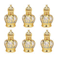 Alunsito 6Pcs Vintage Glass Roller Bottles 15ml Empty Perfume Roller Container with Crown Cap Mini Essential Oil Sample Vials Bottles for Cosmetic Skincare Liquid