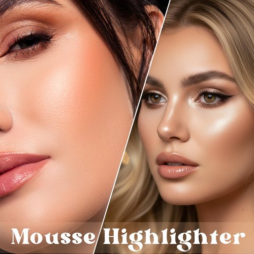 Profusion Cosmetics Whipped Glow Mousse Highlighter - Lightweight Cream for Effortless Radiance & Long-Lasting Shine