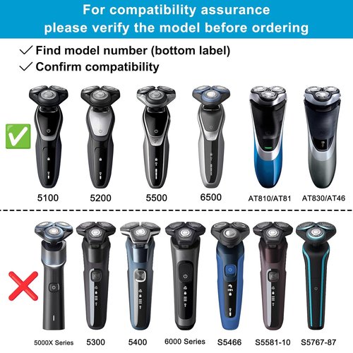 Philips Norelco SH50 Replacement Heads - Precision Blades for 5000 Series Shavers | Durable & Efficient