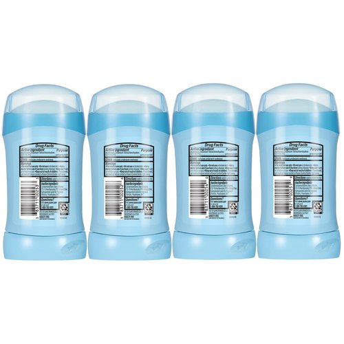 Suave Antiperspirant Deodorant for Women Variety 4-Pack – Powder, Tropical Paradise, Coconut Kiss, Sweet Pea & Violet, Anti-Staining Invisible Solid, Talc-Free, 1.2 Oz Ea