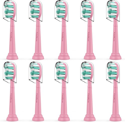 Philips Sonicare Toothbrush Replacement Heads - Plaque Control & Simply Clean | 10 Pack, Pink