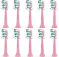 Philips Sonicare Toothbrush Replacement Heads - Plaque Control & Simply Clean | 10 Pack, Pink