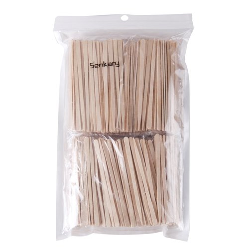 Senkary 600 Pieces Small Waxing Sticks Brow Wax Sticks Wooden Wax Applicator Sticks for Hair Eyebrow Nose Removal