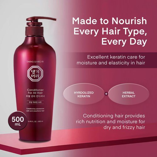 Daeng Gi Meo Ri - Shampoo & Conditioner Set for Damaged hair, Add Nutrition and Shine for Healthy and Energetic Hair, Reducing Dandruff, Nourishing and Promoting Hair Growth, 16.9 FL. OZ/ 500ml