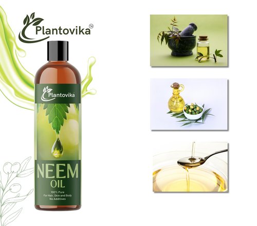 Plantovika Pure Neem Oil (16 Oz) - 100% Cold Pressed, All Natural Concentrate, Unrefined, Multipurpose, Seed Extract