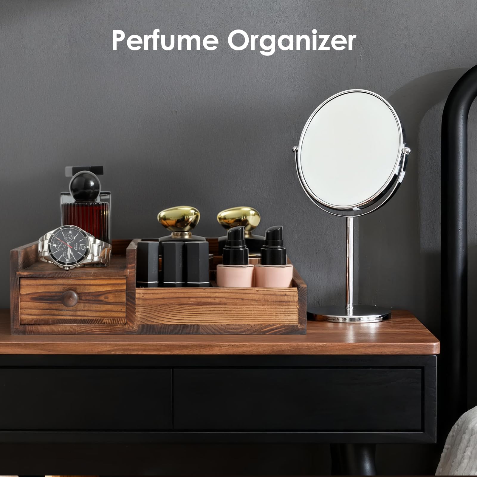 YIOJOYD Cologne Organizer For Men,Perfume Organizer,Bathroom Organizers,Bathroom Counter,Perfume Stand,Cologne Stand,Cologne Tray,Dresser Top Organizers,Mens Room Decor,Gifts for Men